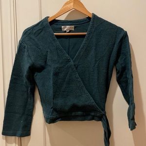 Cotton Madewell top in frost green